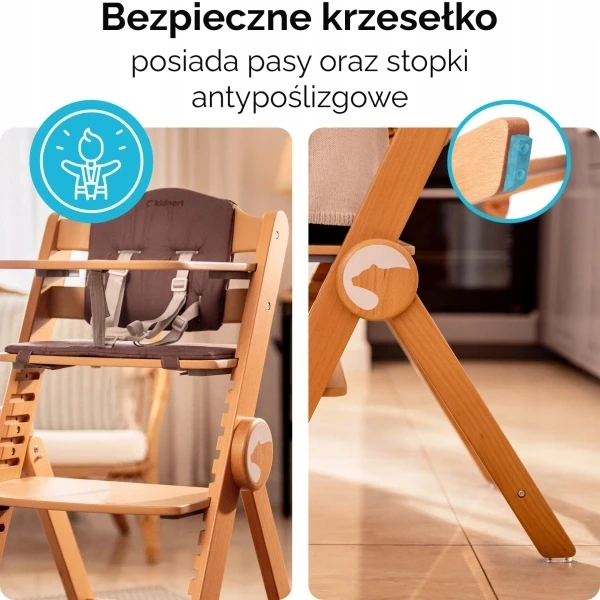 Kidnort Drömmer vaikiška kėdutė Brown