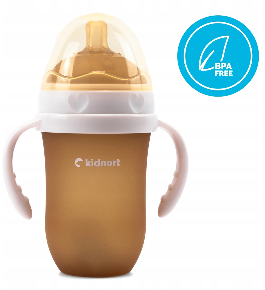 Kidnort Eple Anti-Colic silikoninis buteliukas 250ml Rožinė 6M+ BE BPA