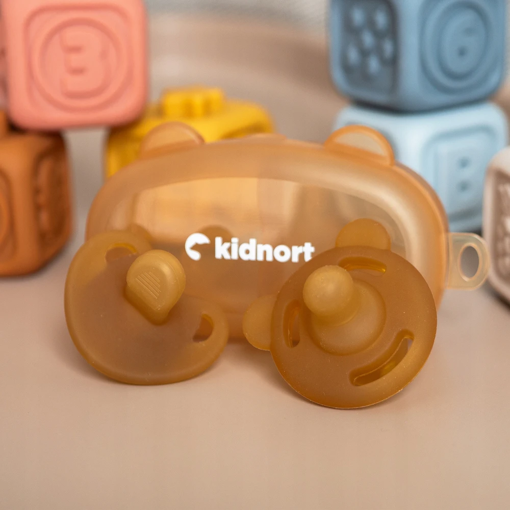 Kidnort Happling silikoniniai čiulptukai 0-18M 2 vnt ortodontiniai/simetriniai be BPA
