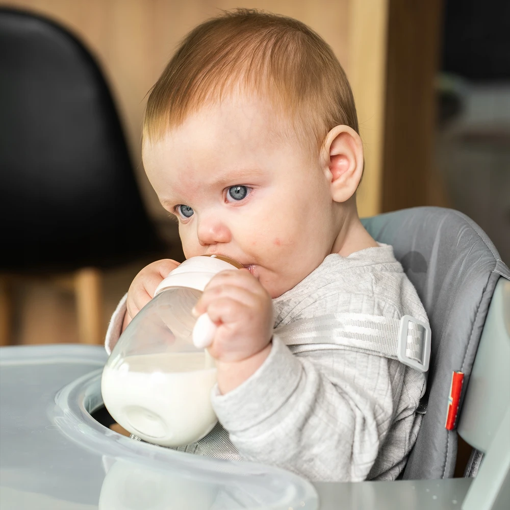 Kidnort Jordbaer buteliukas 300 ml rožinės spalvos 6M+ PPSU snapelis nuo pilvo dieglių šiaudelių BPA BE BPA