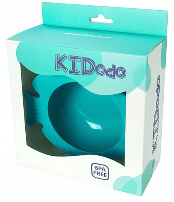 KIDodo silikoninis dubuo su siurbtuku AQUA Fish