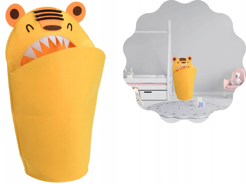 Kids Collection KOSZ POJEMNIK na zabawki do pokoju dziecięcego lew krokodyl filcowy kolory