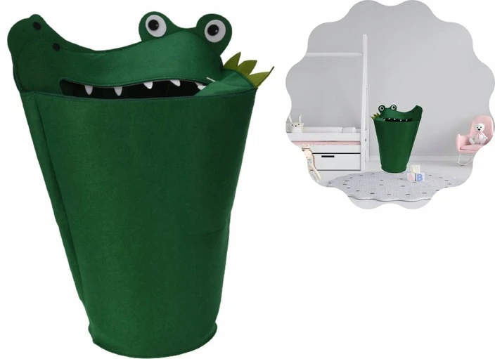 Kids Collection KOSZ POJEMNIK na zabawki do pokoju dziecięcego lew krokodyl filcowy kolory