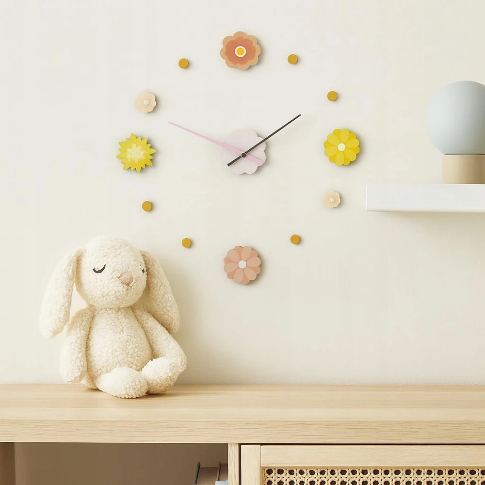 Kids Collection ZEGAR DIY WIELKOLOROWY DO POKOJU DZIECKA TWORZYWO SZTUCZNE 31 X 12 X 4 CM