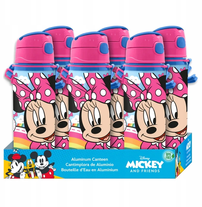 Kids Euroswan Aluminiowy bidonas Minnie 600 ml vaikams