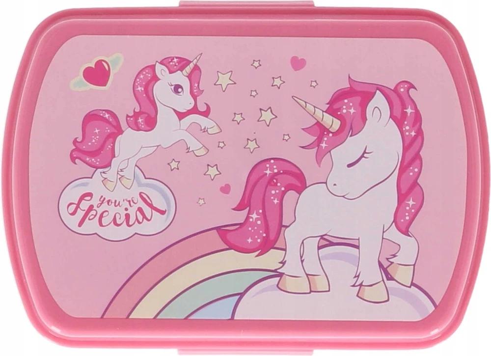 Kids Euroswan Dėžutė maistui "vienaragis" - "unicorn" - 18x14x6 cm