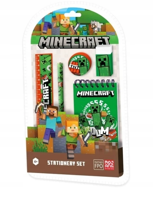 Kids Euroswan Kanceliarinis rinkinys Minecraft, 5 vnt.