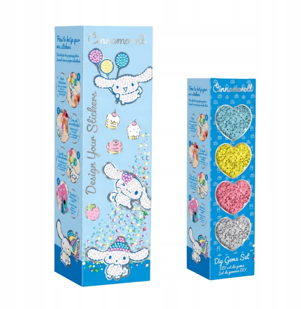 Kids Euroswan KIDS Cinnamoroll rinkinys deimantų mozaika 12 lipdukų 400 vnt. DIY vaikams / Cin0018