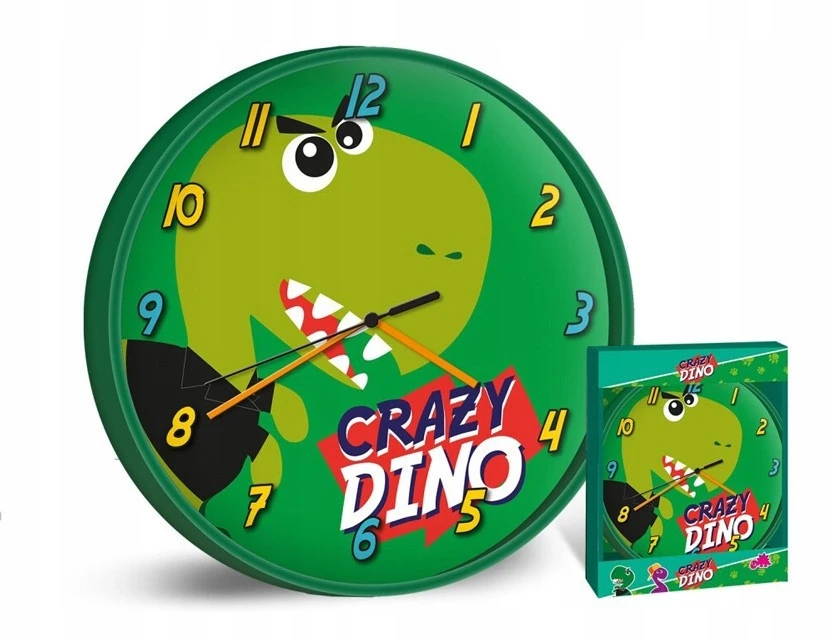 Kids Euroswan Laikrodis ścienny Dinozaur Žalias 25 cm