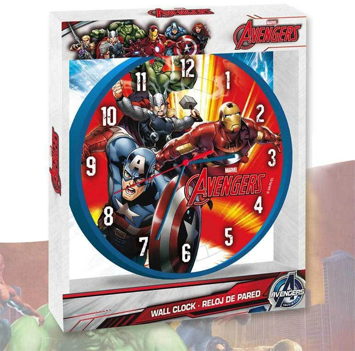 Kids Euroswan Laikrodis ścienny Marvel AVENGERS oryginał na licencji
