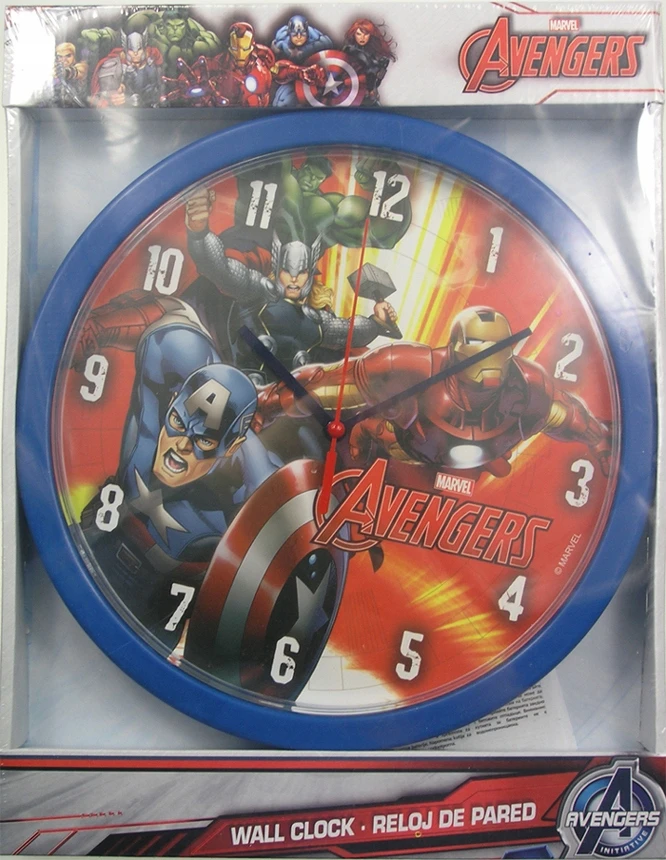 Kids Euroswan Laikrodis ścienny Marvel AVENGERS oryginał na licencji