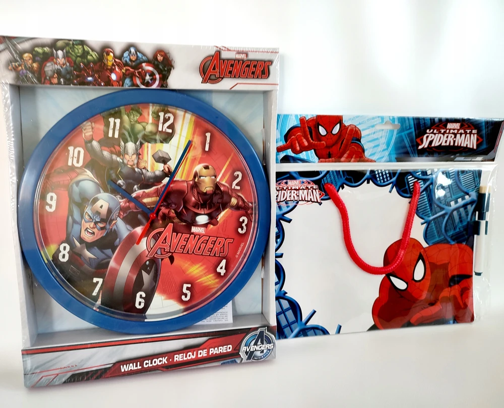 Kids Euroswan Laikrodis ścienny Marvel AVENGERS oryginał na licencji