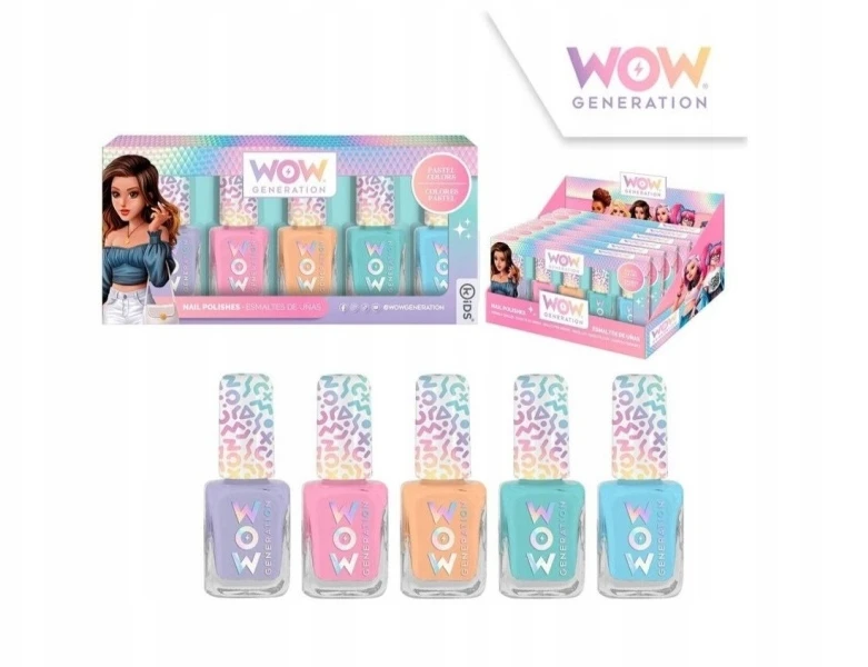 Kids Licensing Wow kartos nagų lako mergaitėms 5 kūriniai