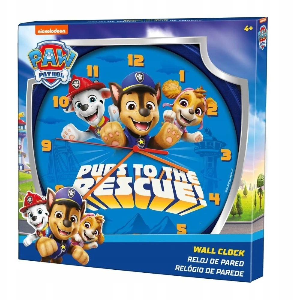 Kids Euroswan Paw Patrol sieninis laikrodis 25cm vaikams