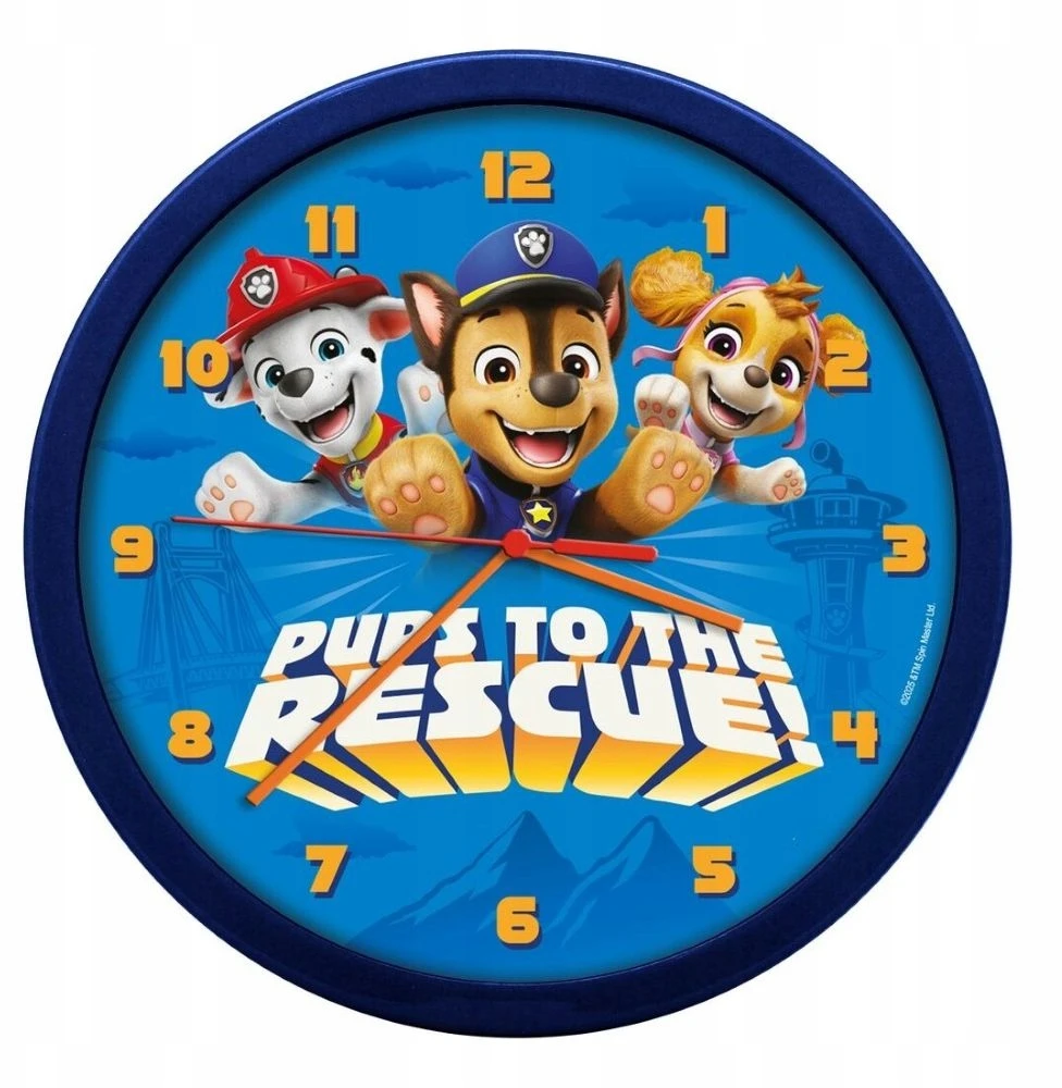 Kids Euroswan Paw Patrol sieninis laikrodis 25cm vaikams