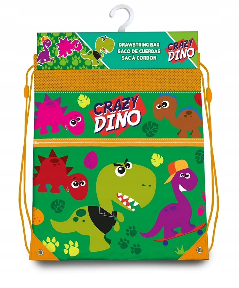 Kids Euroswan - Akcesoria licencyjne Kids Euroswan Sportinis krepšys Kids Crazy Dino, žalias