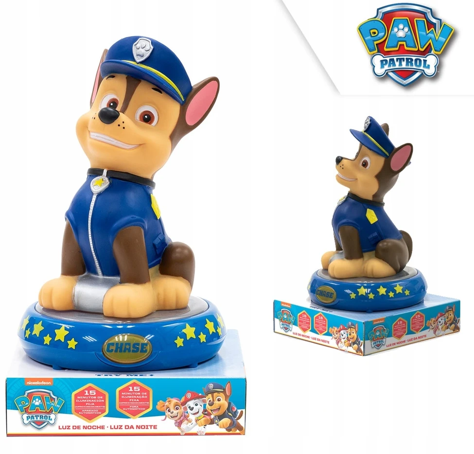 Kids Licensing 3D letenų patruliavimo CHASE naktinė lempa