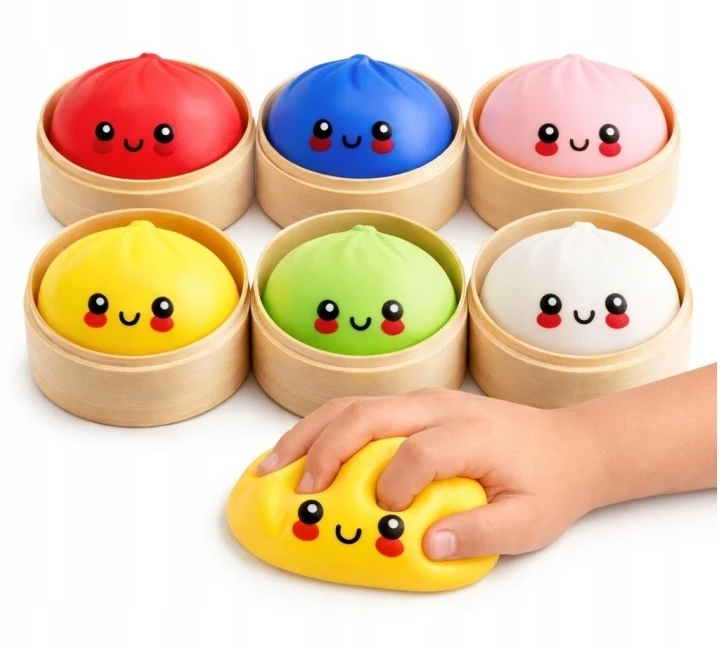 KidsGifts Gniotek Anti-stresinis kukulis Squishy Dumpling Sensorinis žaislinis kukulis
