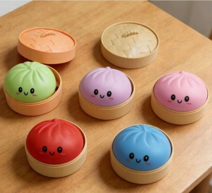 KidsGifts Gniotek Anti-stresinis kukulis Squishy Dumpling Sensorinis žaislinis kukulis