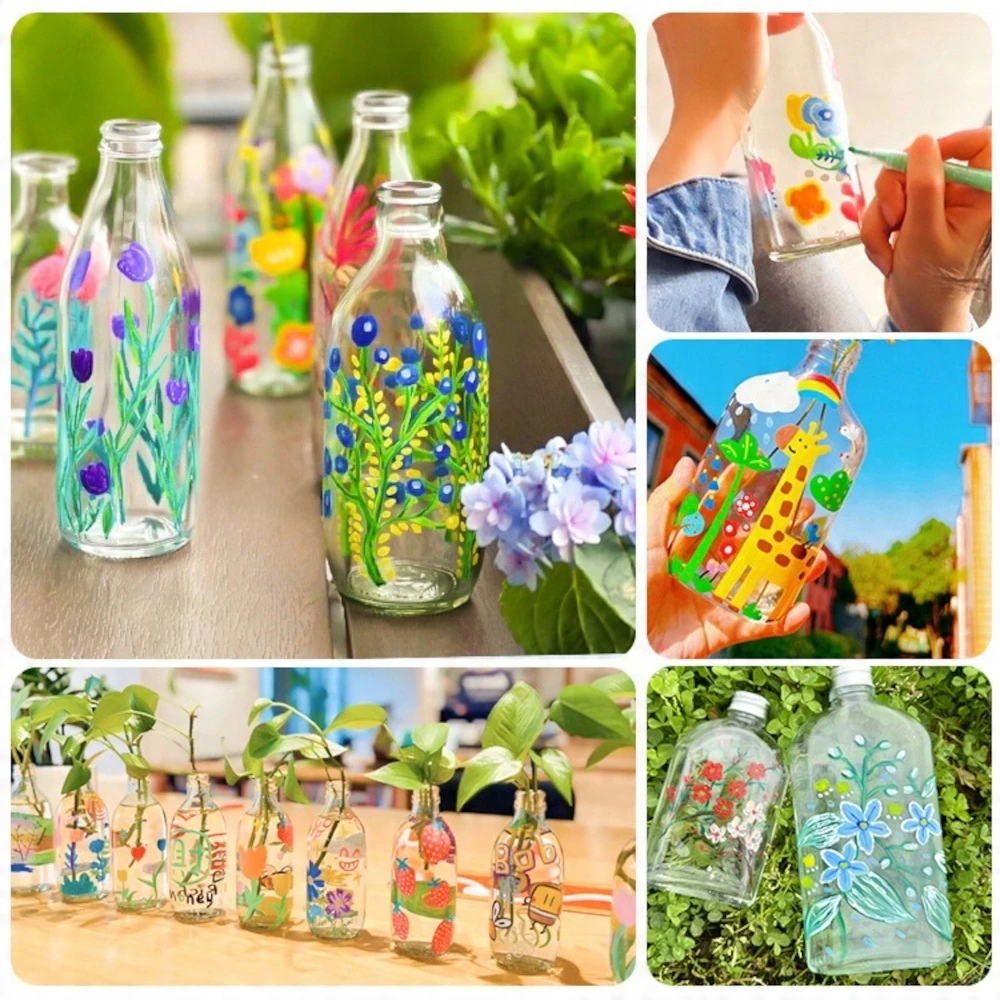 Kidsgifts Markery Akrylowe Pisaki Flamastry Mazaki Wodoodporne su Farbą Rinkinys 60 vnt