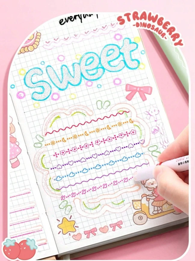 Kidsgifts Pisaki Do Szlaczków Wzorków Flamastry Robiące Wzorki Mazaki Dla Dzieci 6szt