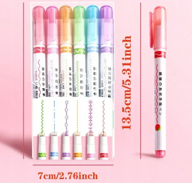 Kidsgifts Pisaki Do Szlaczków Wzorków Flamastry Robiące Wzorki Mazaki Dla Dzieci 6szt