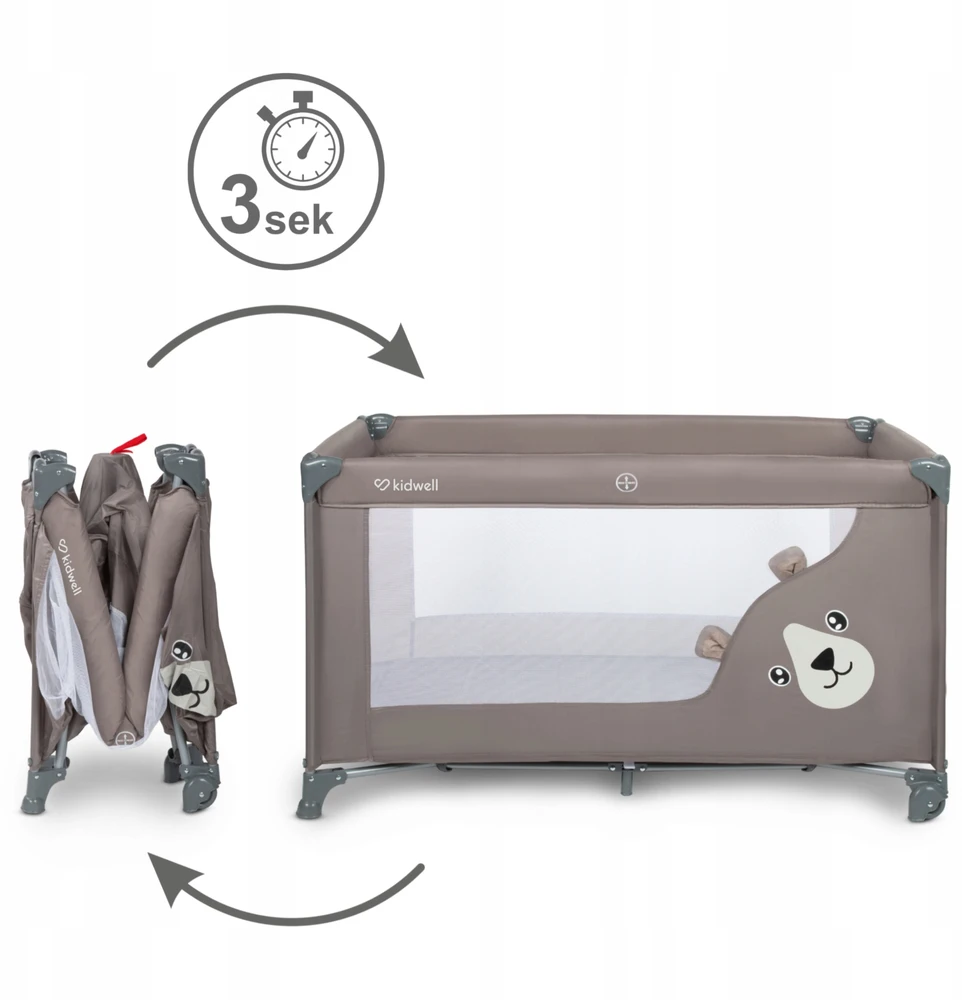 KIDWELL BLISSY BASIC BEIGE VIENO LYGIO sulankstoma kelioninė lovelė