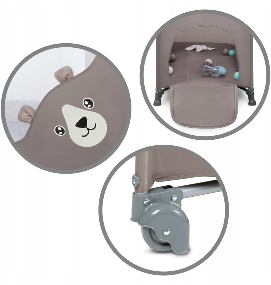KIDWELL BLISSY BASIC BEIGE VIENO LYGIO sulankstoma kelioninė lovelė