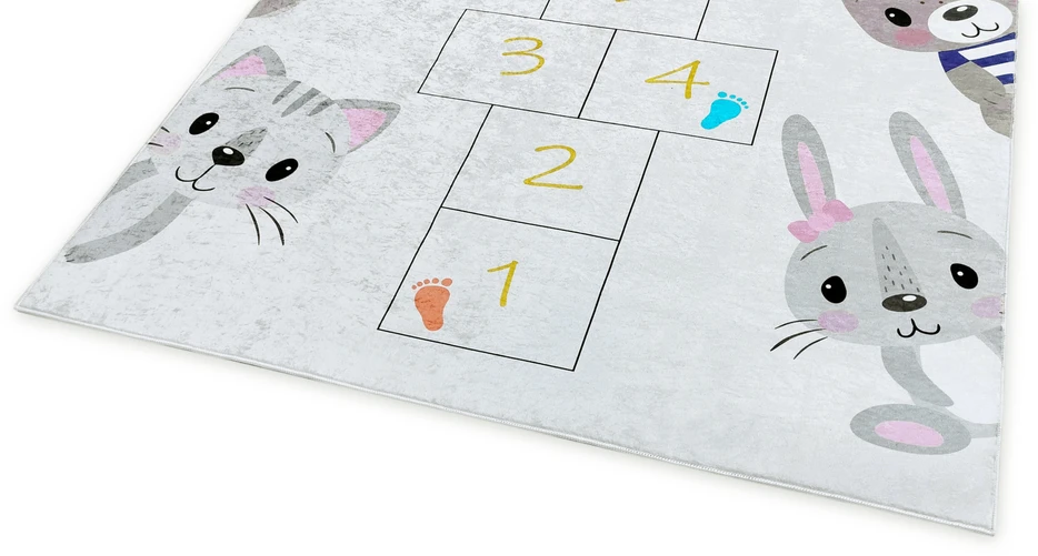 KILIMAS 80x150 VAIKŲ KLASĖS, NESKLYDANTIS, Skalbiamas skalbimo mašinoje, lengvas