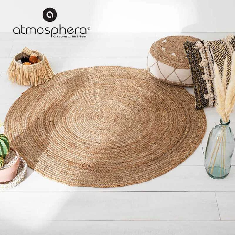 Kilimas Atmosphera Jute 181000, smėlio ruda, D120 cm