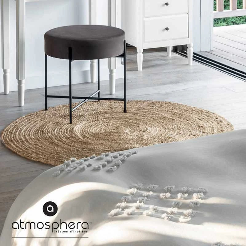 Kilimas Atmosphera Jute 181000, smėlio ruda, D120 cm