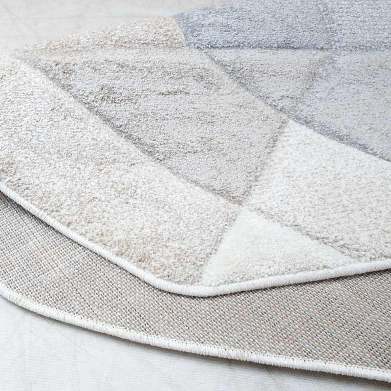 Home4You Kilimas DIXIE CARVED-3, 200x200 cm, Pilkas/Smėlio