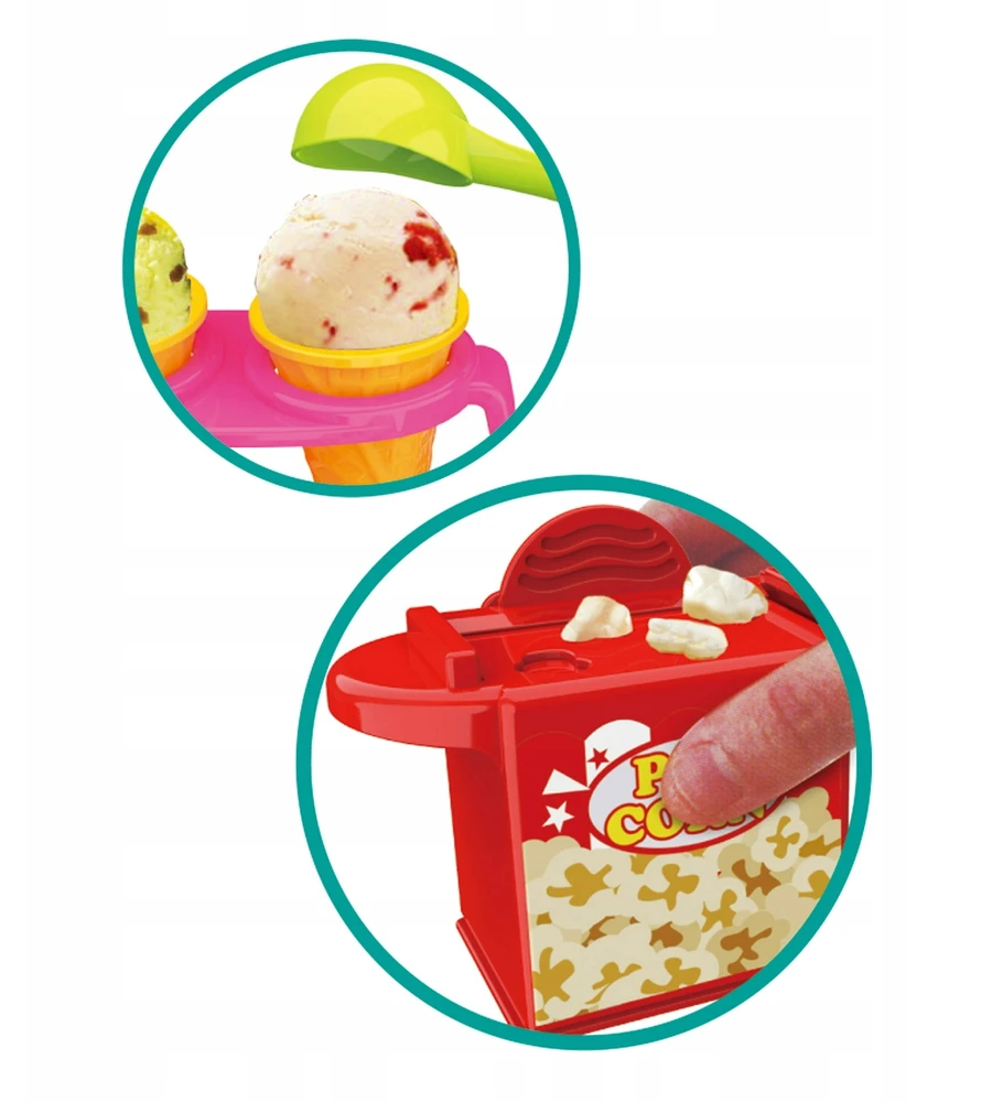 Kinderini CASTRY PASTE LEDŲ VIRTUVĖS RINKINYS LAGAMINĖJE PRIEDAI DOVANA