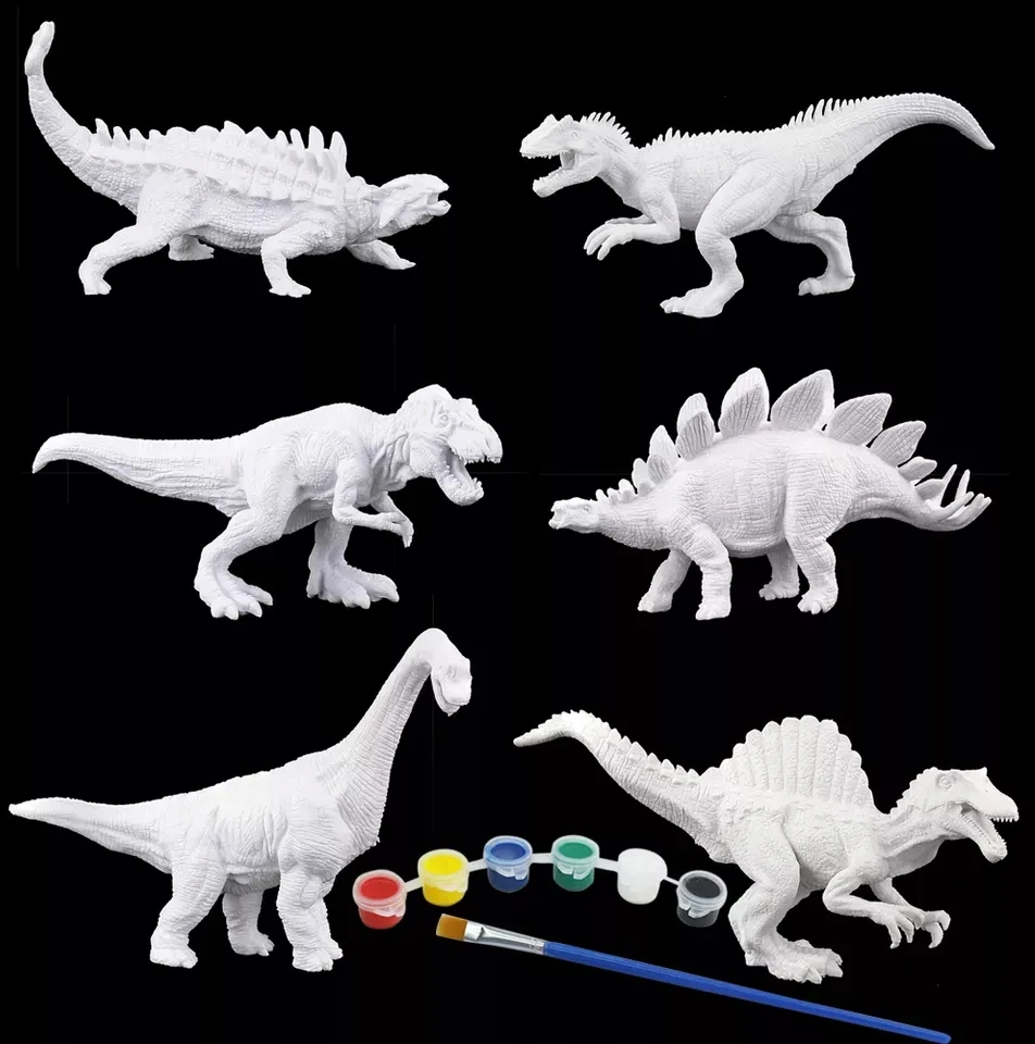 Kinderini DINOZAURŲ FIGŪRĖS DAŽYMO KŪRYBINIAM DINOZAURŲ RINKINYS DAŽAIS