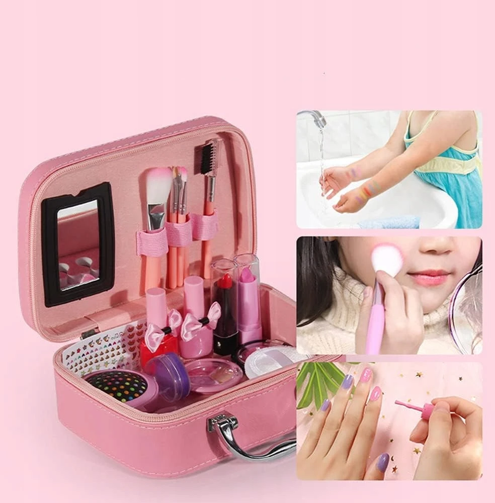 Kinderini KAVOS RINKINYS NAGU MAKEUP KOSMETIKA MAKIAŽAS VAIKAMS ŠEŠĖLIAI