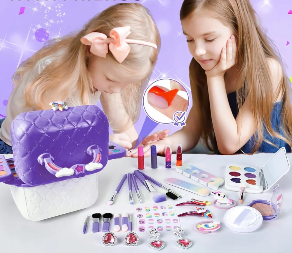 Kinderini KOSMETIKOS DĖŽUTĖ NAGŲ MAKIAŽO RINKINYS MAKIAŽAS VAIKAMS VIENRAGIS
