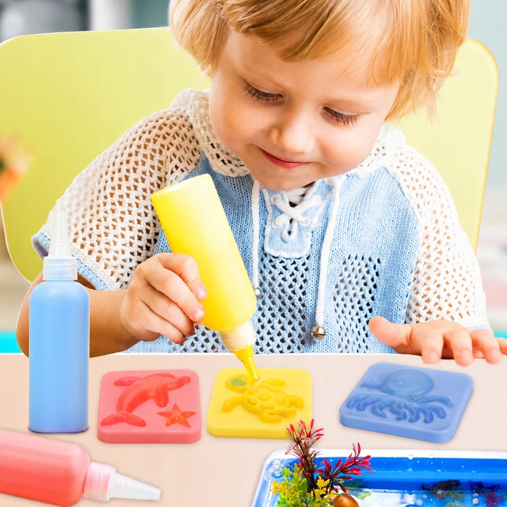 Kinderini KŪRYBINIS 14 VANDENS GELIŲ STEBUKLINIŲ GELINIŲ FIGURĖLIŲ RINKINYS LAIKOTOJIMS VAIKAMS