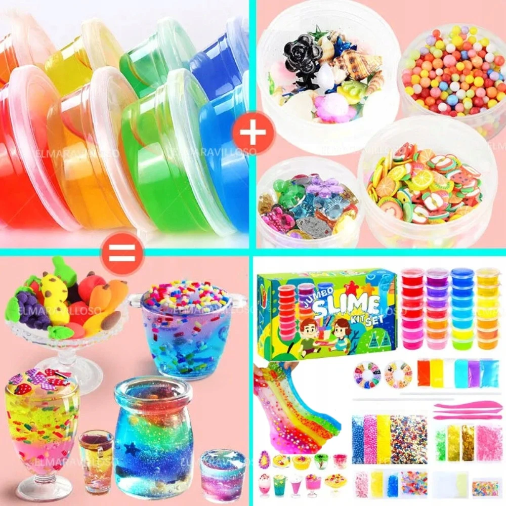 Kinderini SLIME, KURIAMAS SLIME MEGA KŪRYBINIS RINKINYS XXL 28 SLIME SLIME DOVANA