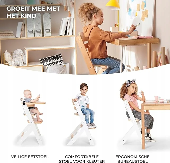 Kinderkraft Enock balta + poduszka