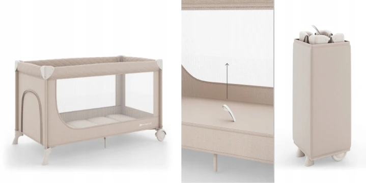 KINDERKRAFT lovelė-maniežas LEODY UP, rusvai gelsvas, KCLEODUPBEG0000