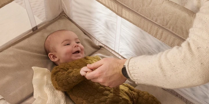 KINDERKRAFT lovelė-maniežas LEODY UP, rusvai gelsvas, KCLEODUPBEG0000
