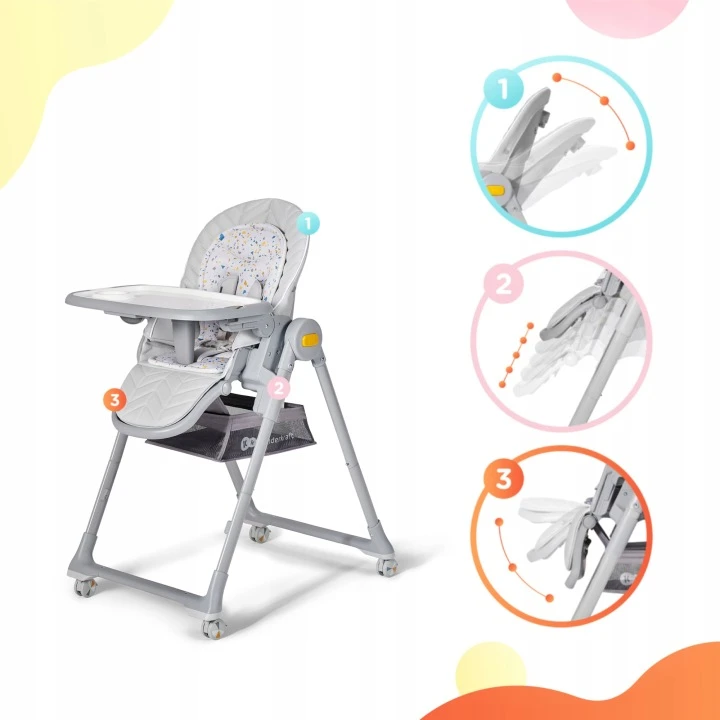 KINDERKRAFT aukšta maitinimo kėdė LASTREE, rožinė, KHLAST00PNK0000