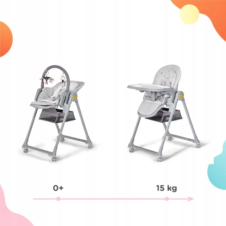 KINDERKRAFT aukšta maitinimo kėdė LASTREE, rožinė, KHLAST00PNK0000