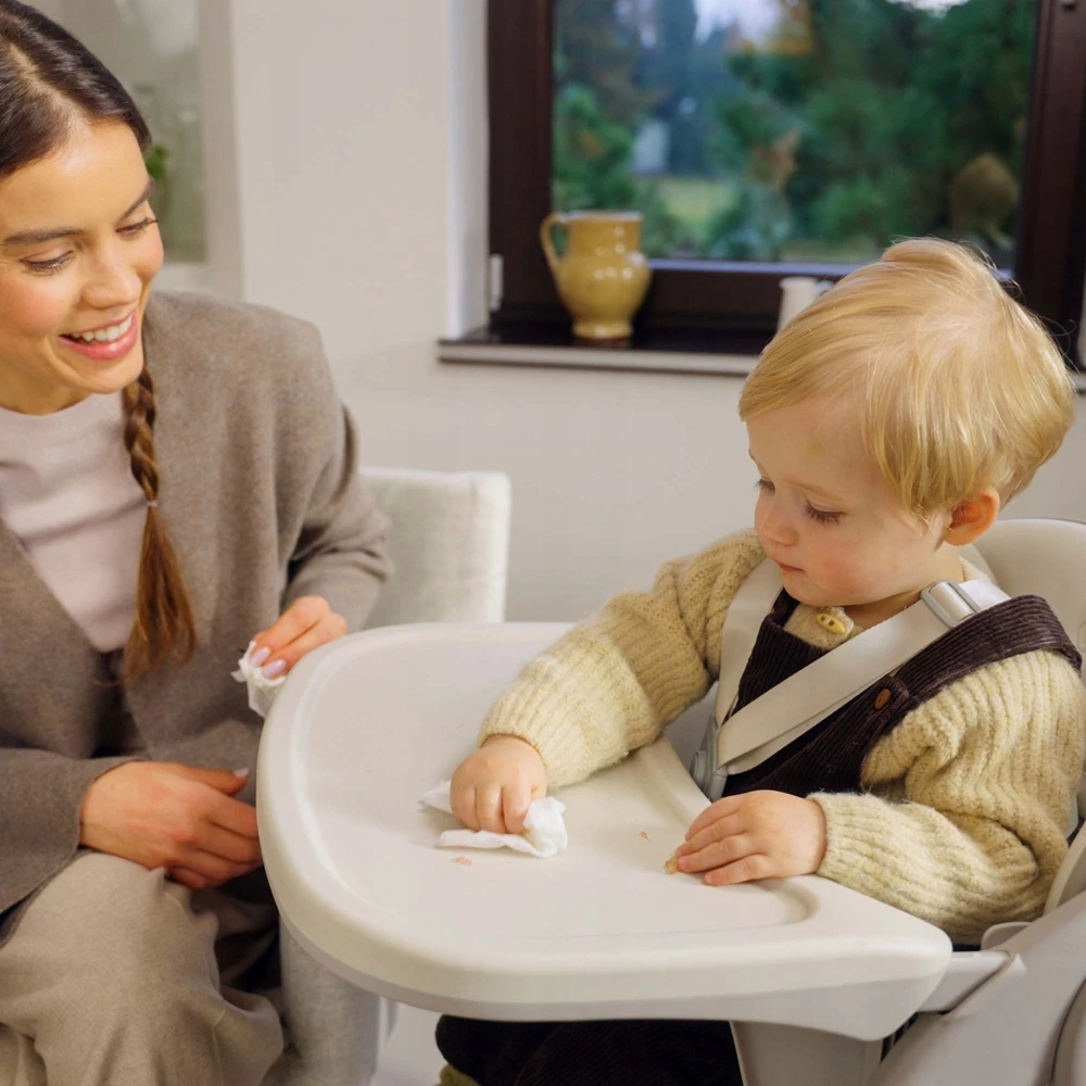 Kinderkraft TINO 3in1 maitinimo kėdutė, sulankstoma, kompaktiška, reguliuojama