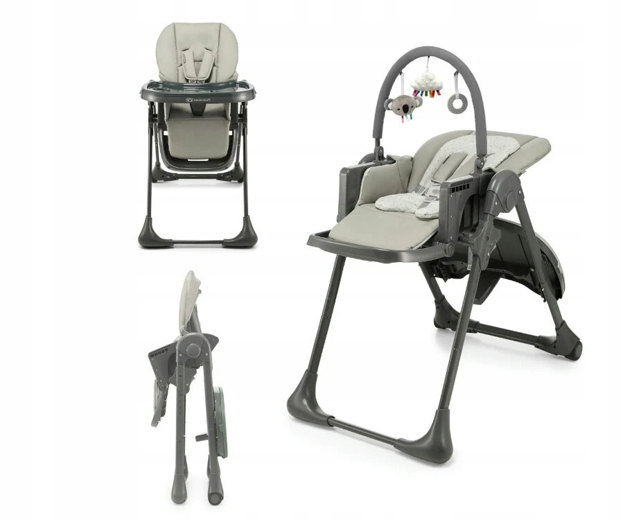 KINDERKRAFT universali maitinimo kėdutė 2in1 TUMMIE, pilkas, KHTUMM00GRY0000