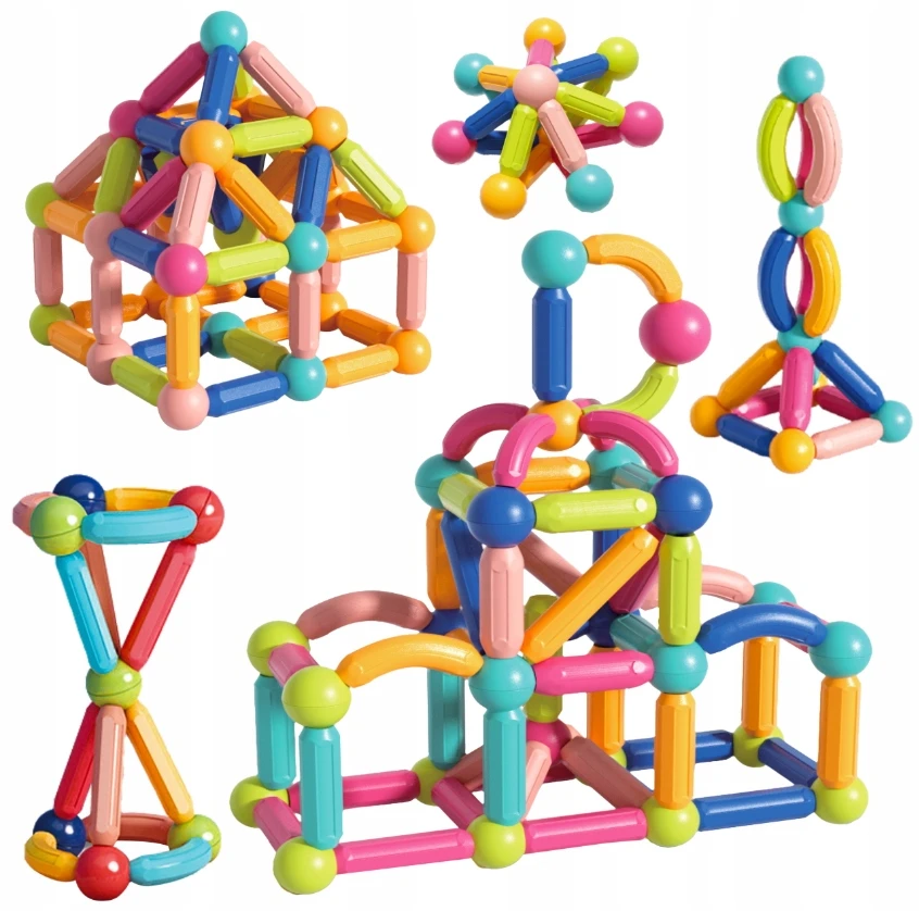 Kinderplay MAGNETINIAI KONSTRUKCINIAI BLAKAI DIDELI XXL 120 vnt