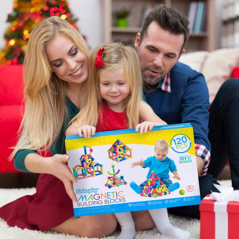 Kinderplay MAGNETINIAI KONSTRUKCINIAI BLAKAI DIDELI XXL 120 vnt