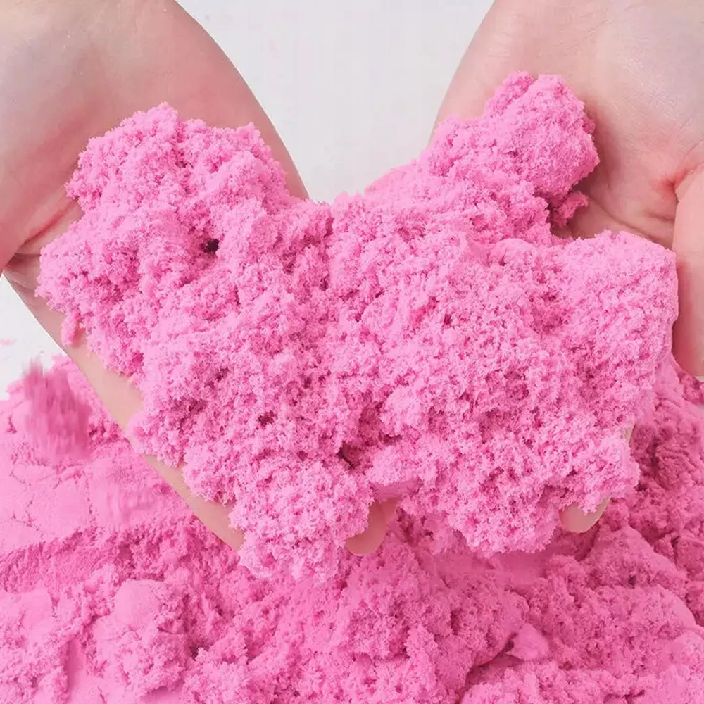 Kinetic Sand 3kg Rožinė su smėlio dėžės formomis mentelių rinkinys