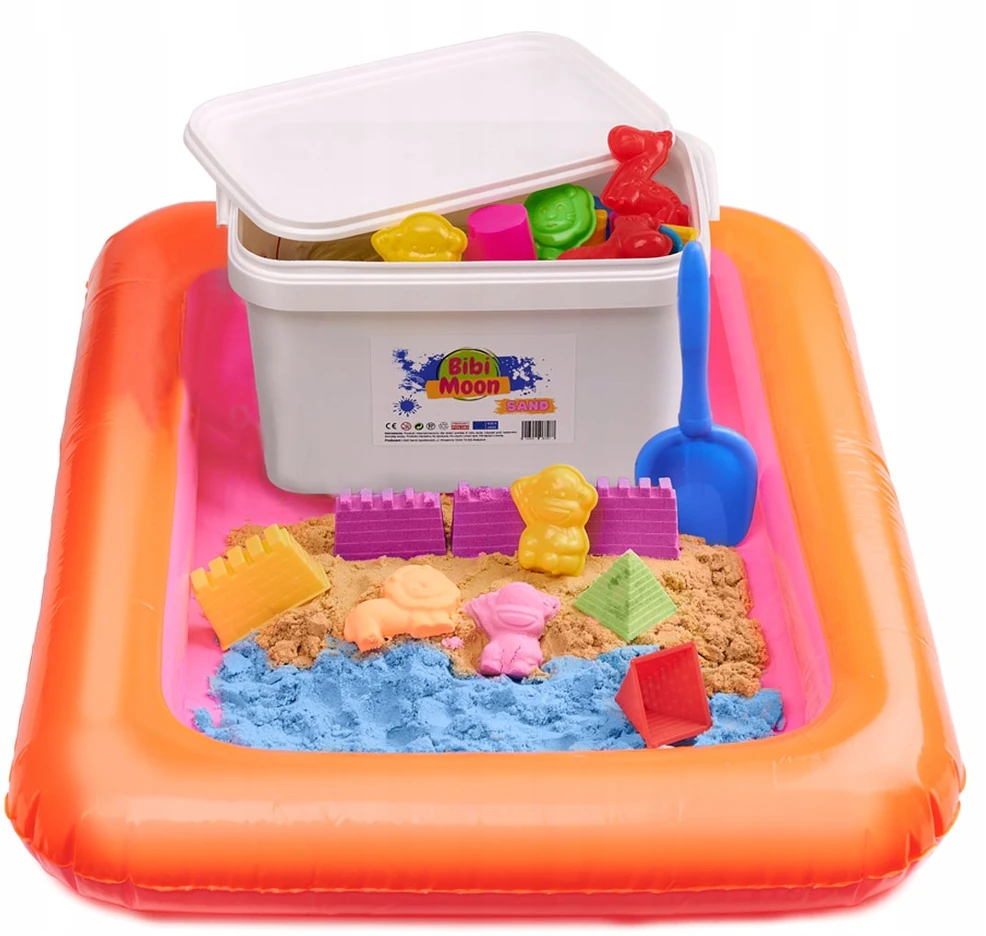 Kinetic Sand 5kg SET Sandbox Formelės Mentele Kaušas BibiMoon