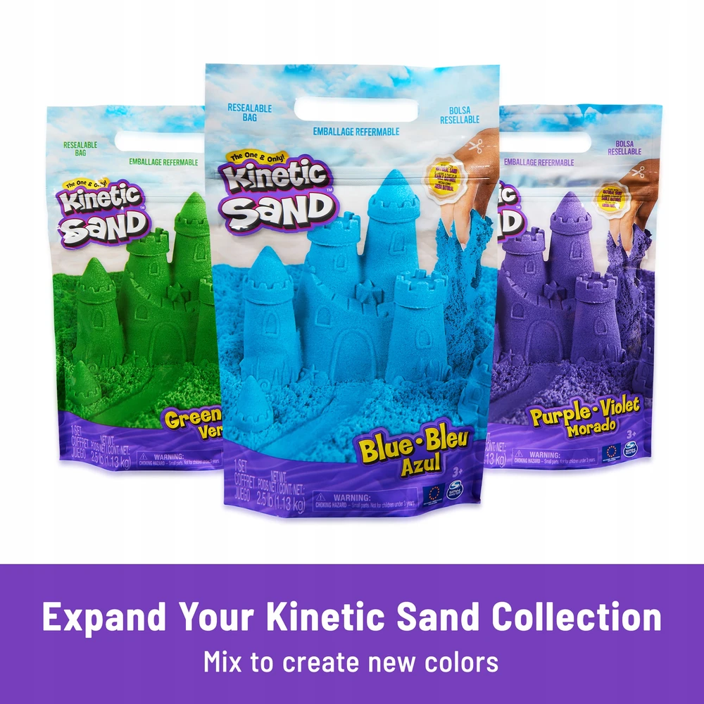 Spin Master Kinetic Sand Kinetic Sand 680 g Rinkinys su pelėsiu raudona ir jūra